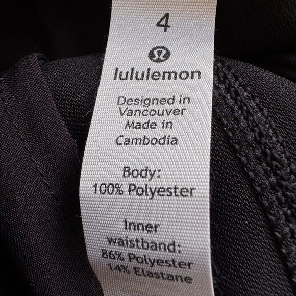 Lululemon On The Fly Pants Black Elastic Waist with Drawstring Woven 27  Size 4 - Picture 8 of 10